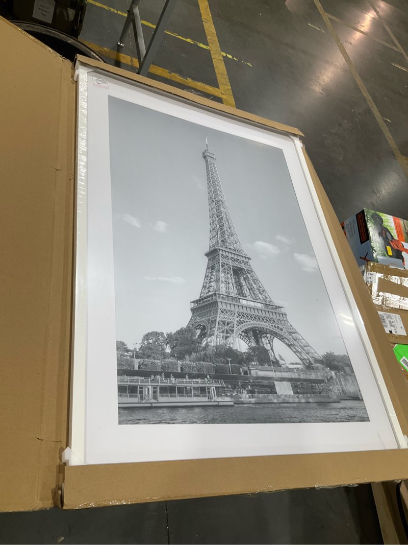 Condition photo showing Good Condition for upsimples 24x36 poster frame, display pictures 20x30 with mat or 24x36 without mat, wall hanging picture frame, white, 1 pack white 24x36