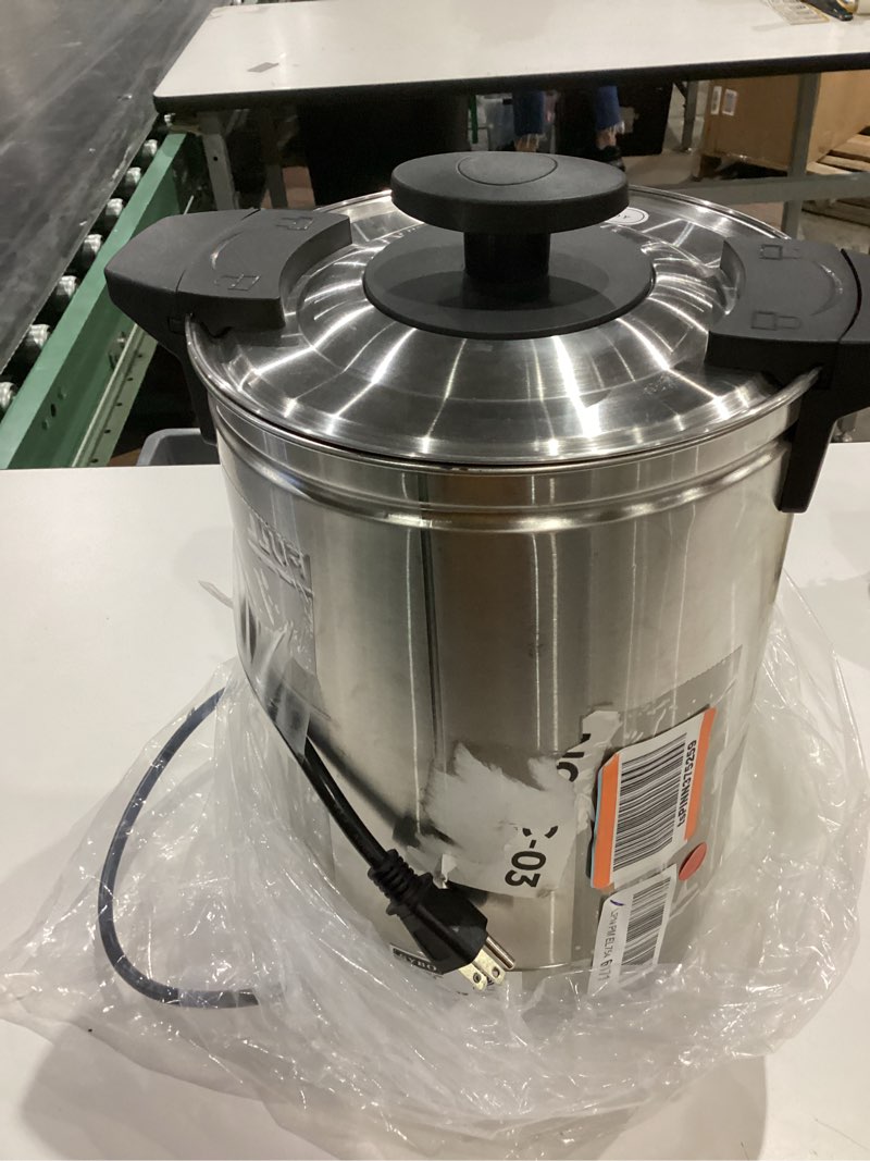 Condition photo showing Good Condition for sybo sr-cp-50b commercial grade stainless steel percolate coffee maker hot water urn for catering, 50-cup 8 l, metallic 8l metallic