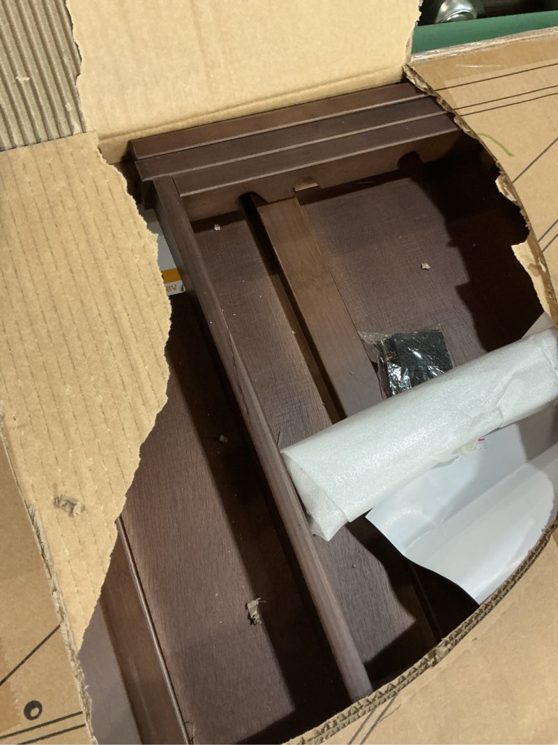 Condition photo showing Good Condition for dog ramp for bed, extra wide 17", non-slip rubber surface, adjustable folding pet ramps for small & large dogs up to 200lbs, walnut wood stairs for old dachshund/labrador to get on high couch or car black large
