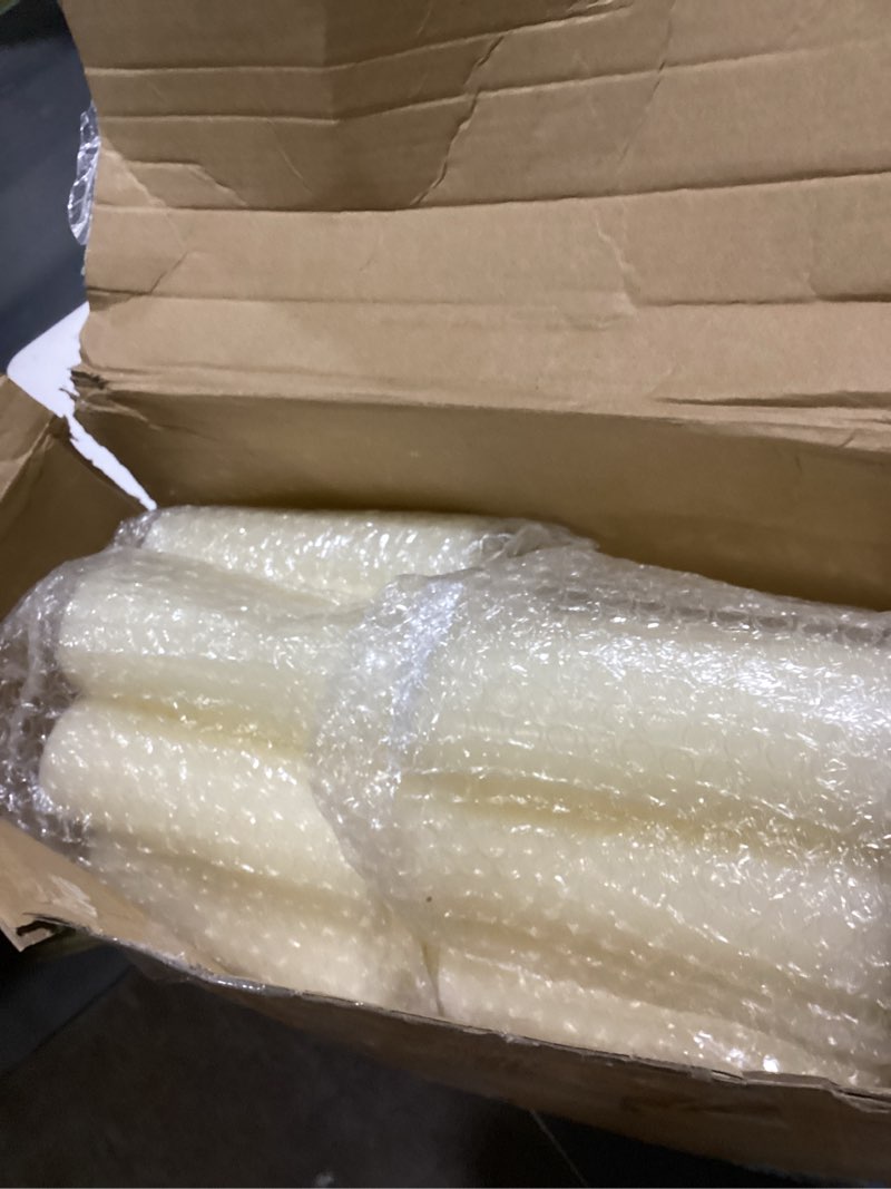 Condition photo showing Good Condition for mtlee 36 pcs pillar candles bulk set of 3 long burning wax pillar candles 2 in x 3, 6, 8 inch dripless unscented smokeless for wedding party spa lantern fireplace home(ivory white)