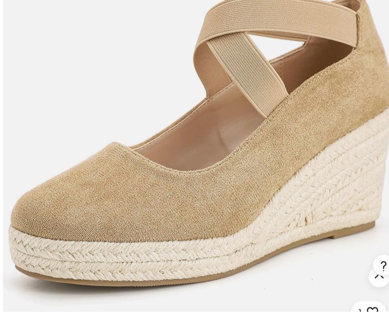 Womens Espadrilles Sandals, Closed Toe Platform for Women Slip on Elastic Ankle Strap Casual Comfort