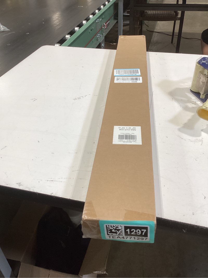 Condition photo showing New/Like New for lazblinds no tools no drill 1" vinyl mini blinds, cordless blinds for windows, light filtering horizontal window blinds & shades, 32" w x 72" h, white cordless-white 32" w x 72" h