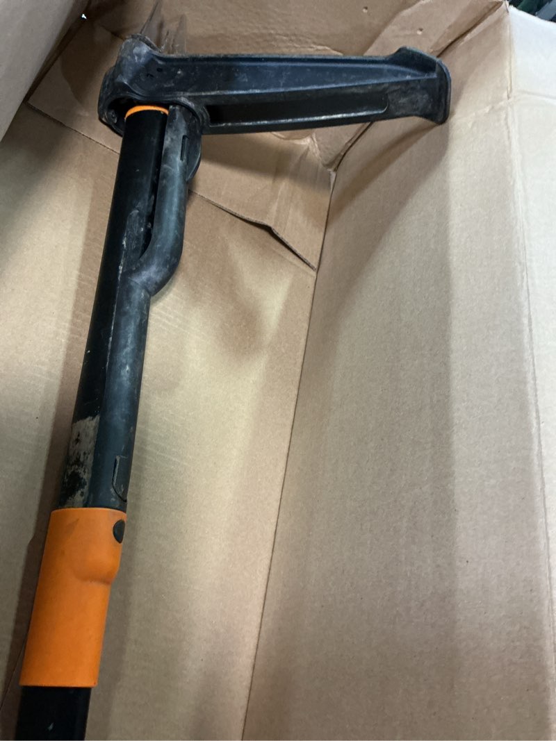 Condition photo showing As Is for fiskars 39.25 in. stainless steel weeder aluminum handle  black and orange
