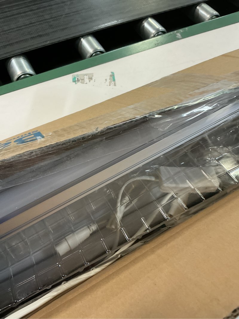 Condition photo showing As Is for Barrina LED Shop Light 4FT, 2200lm, 4000K Cool White, T5 Led Fixture, Linkable Shop Lights, Ceiling and Under Cabinet Light, Tube Lights for Garage Warehouse Workshop Basement, ETL Listed, 8 Pack