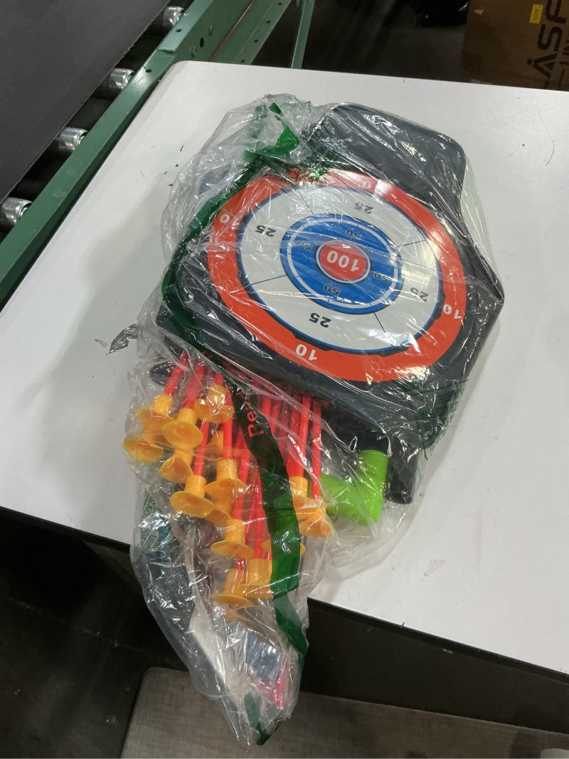 Condition photo showing As Is for Bow and Arrow Set for Kids, 2-Pack LED Light Up Archery Set with 20 Suction Cup Arrows, Indoor and Outdoor Toy for Boys Girls Age 4-8 8-12 with Standing Target&2 Quivers, Birthday Gift 3-12 Years Old