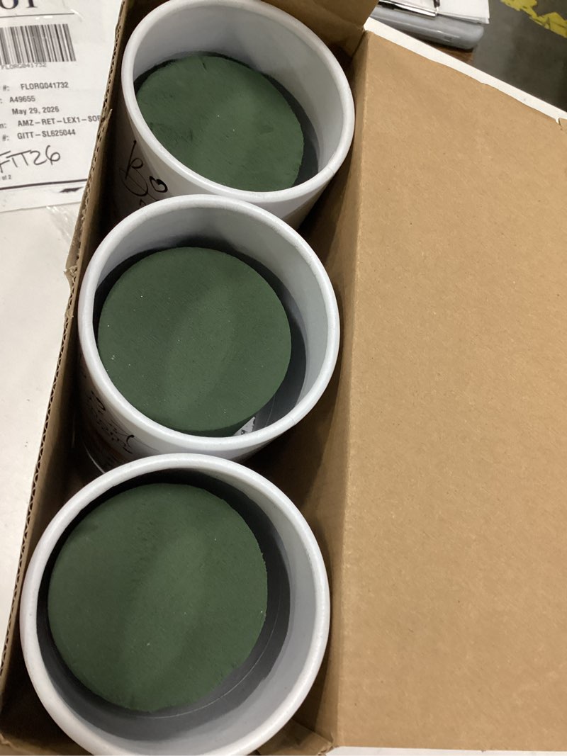 Condition photo showing Good Condition for 6 set 5 inch mother's day vase table centerpiece best mom ever round flower arrangements box with removable foam for artificial flowers utensil holder home party decorations green best mom ever