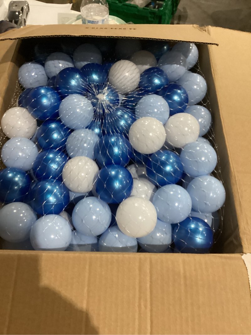 Condition photo showing New/Like New for GOGOSO Ball Pit Balls for Toddler, Baby Plastic Playballs Kids Soft Pastel Pelotas Non-Toxic BPA-Free Pearl Blue+Light Blue+White 200 Balls A Pearl Blue+Light Blue+White 200 balls