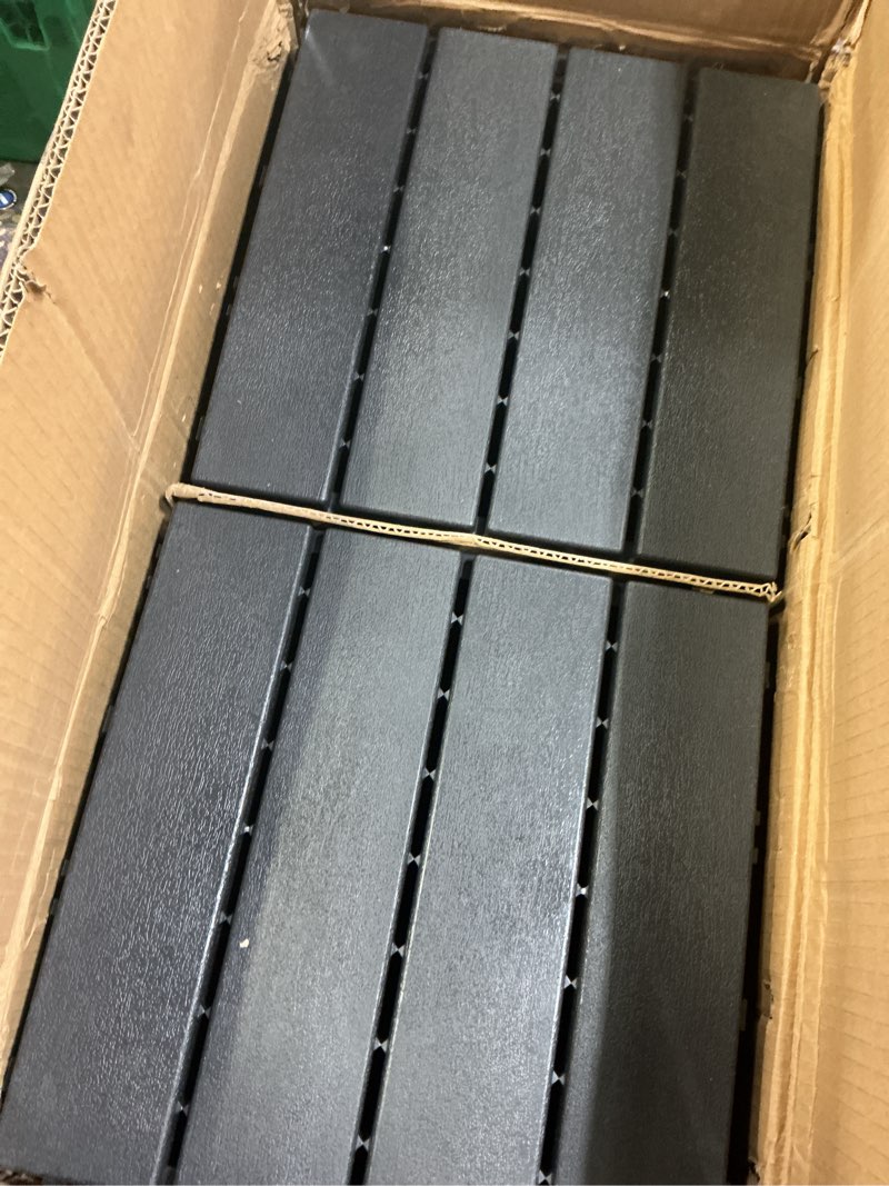 Condition photo showing Good Condition for 60 sq. ft plastic interlocking deck tiles,60 pcs patio deck tiles,12"x12" waterproof outdoor flooring all weather use, patio floor decking tiles for porch poolside balcony backyard