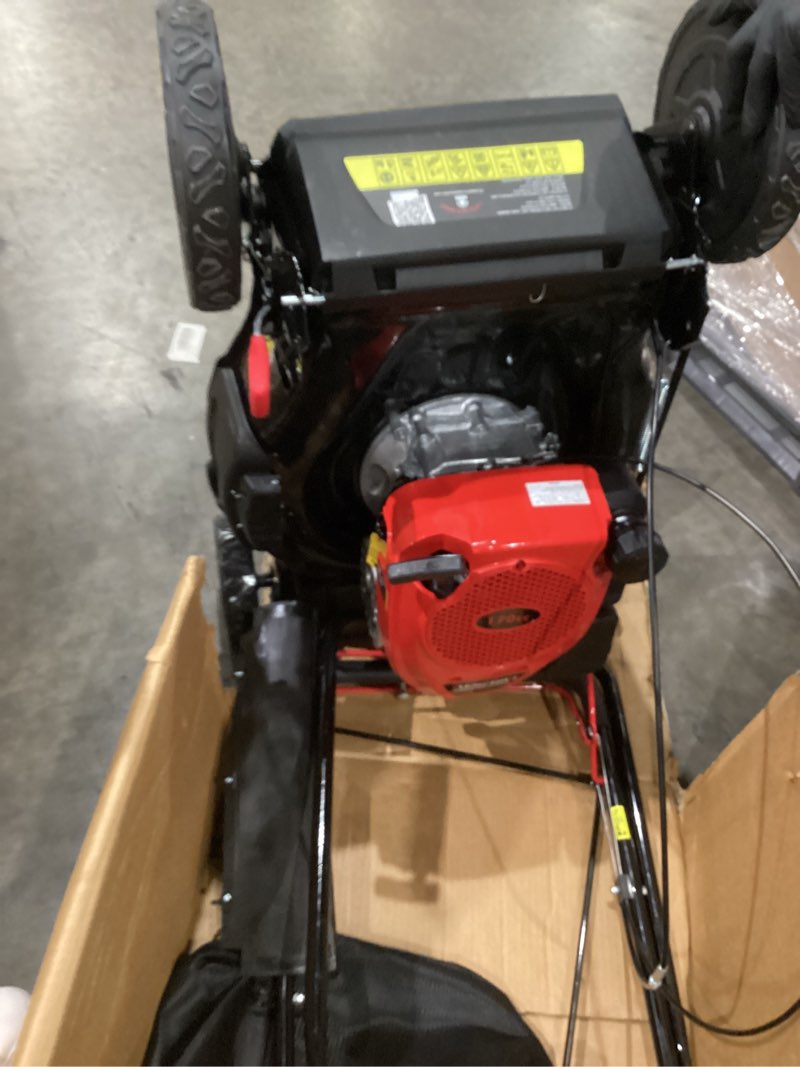 Condition photo showing Good Condition for amerisun gas-powered lawn mower self-propelled, 170cc ohv engine with air cooling, 21" steel deck, 3-in-1 cutting system, 6-level height adjustment, 1.4-bushel grass catcher, foldable design