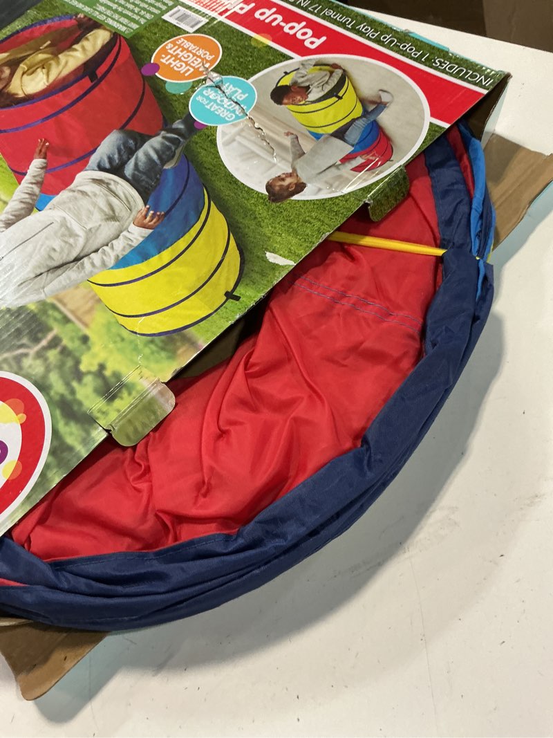 Condition photo showing Good Condition for play day pop-up crawl through tunnel, polyester material, indoor & outdoor - tunnel for kids 3+
