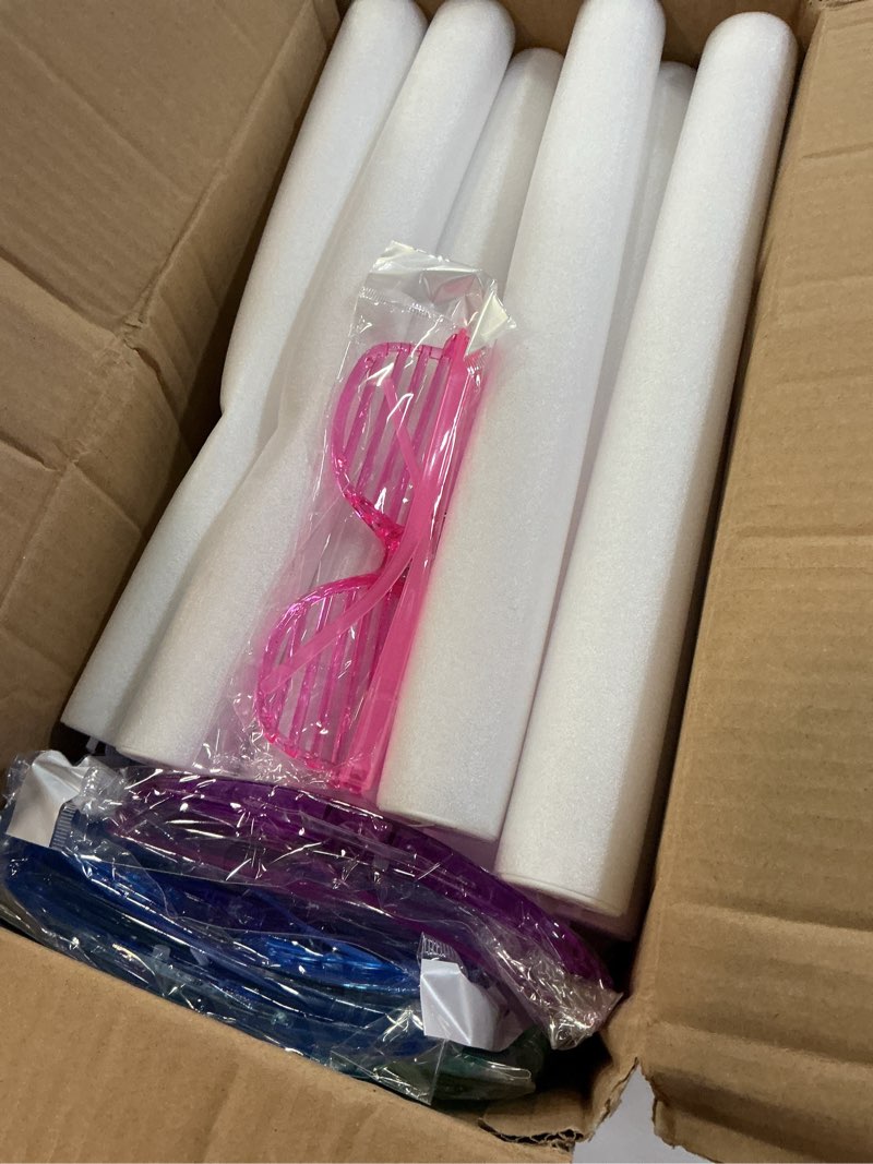 Condition photo showing Good Condition for honlyne 142 pcs glow in the dark party supplies, 14pcs foam glow sticks, 14pcs light up headband,14pcs led glasses and 100pcs glow sticks bracelets,for glow party, new year, wedding, concert, birthday