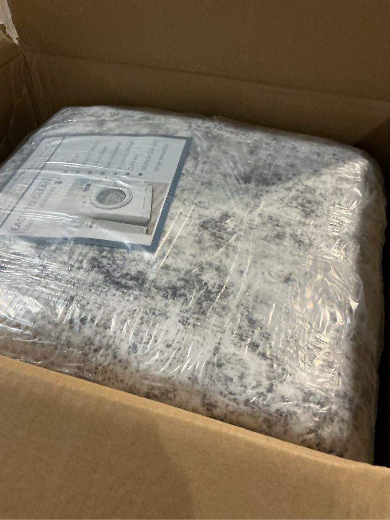 Condition photo showing Good Condition for releany washable area rugs 9'x12' non-slip modern abstract soft for living room entryway bedroom nursery, print pattern, gray white grey gray/white 9' x 12' (rectangular)