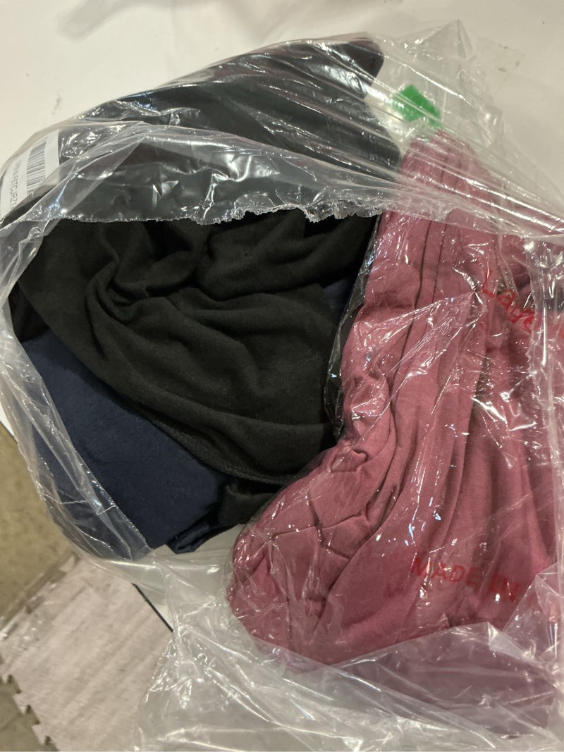 Condition photo showing Good Condition for 3 pack fleece lined leggings women with pockets -warm winter yoga pants for women thermal running workout leggings black/navy/dark pink large-x-large
