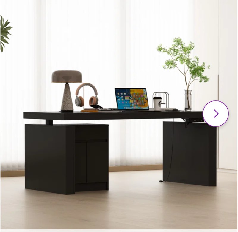 Bryasha 71'' W Height Adjustable Standing Desk INCOMPLETE 