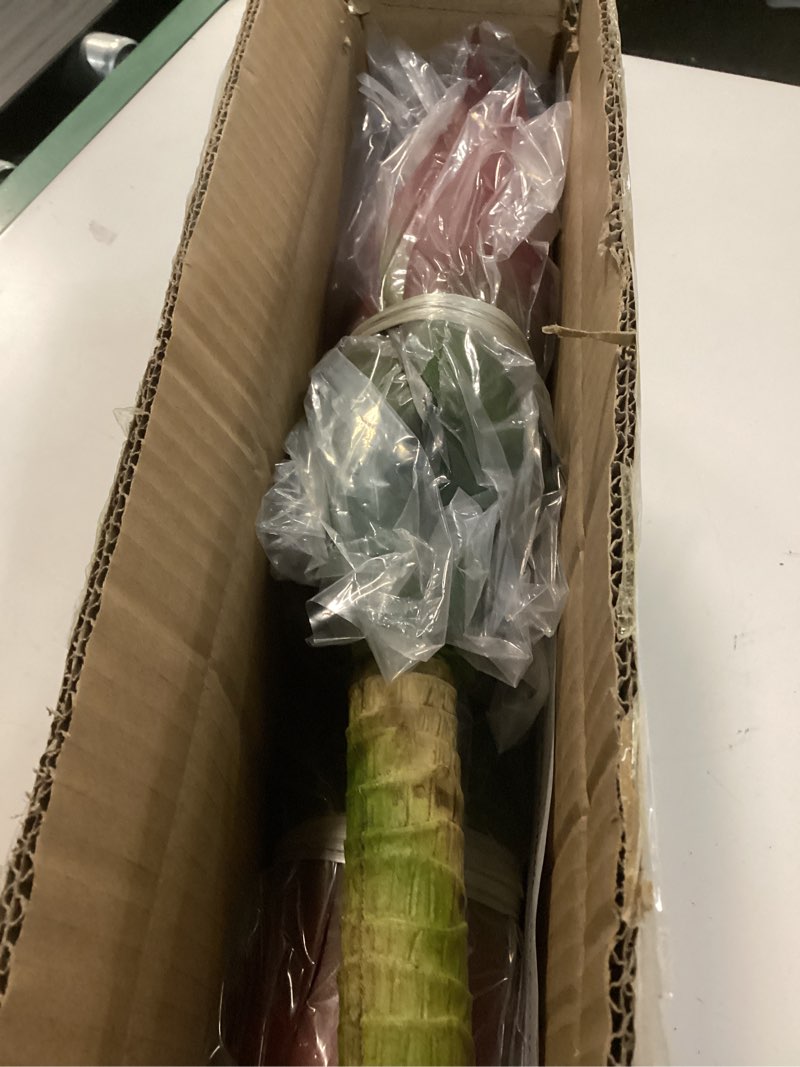 Condition photo showing Good Condition for artificial agave plants,large uv resistant fake agave planters for indoor and outdoor decorating tropical plant succulents greenery indoor decor (2pack,18" red) wine red