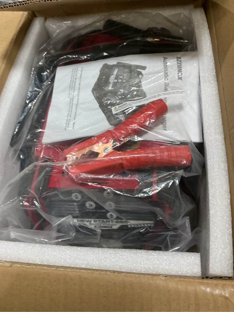 Condition photo showing Good Condition for 12v 24v car battery charger & engine starter, 0-50a automatic battery maintainer, 250 cranking amps, jump starter & smart trickle charger, for standard, agm, gel & deep-cycle batteries 250 amp