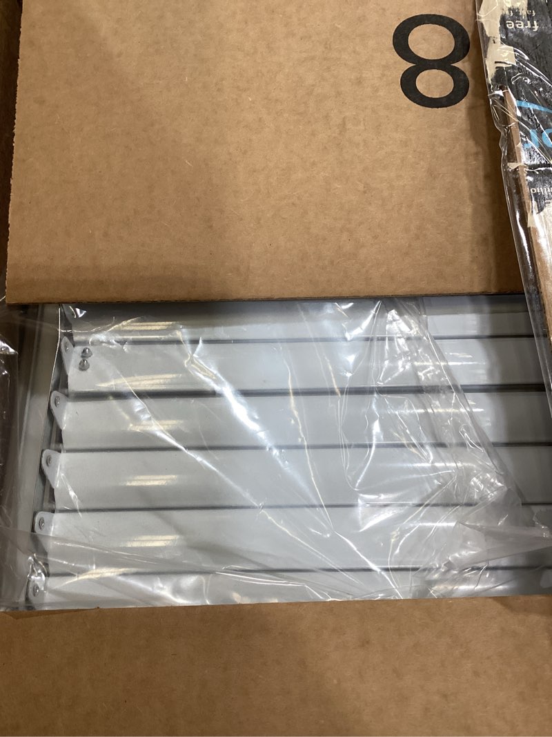 Condition photo showing Good Condition for 16" x 16" Duct Hole Aluminum 4-Way Ceiling/Wall Vent Cover: Adjustable Curved Blade Air Supply Diffuser, Multi-Shutter Damper, Plastic Seal for Tight Fit, Quiet Air Flow, 17.6" x 17.6" Face 16" x 16” Duct Hole -4 Way