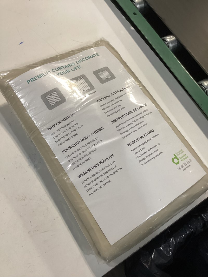 Condition photo showing New/Like New for CUCRAF Light Beige Blackout Curtains 108 inch Length, Thermal Insulated Room Darkening Small Window 