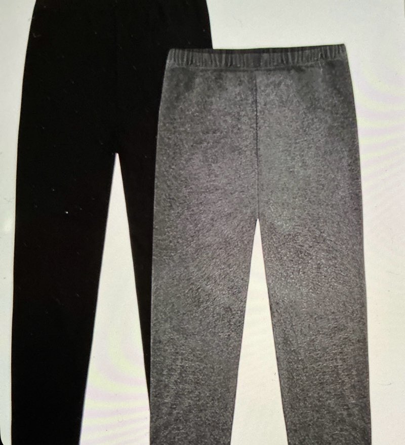 ((Size 140))VOGRYE 2 Pack Girls Leggings Thick Cotton Leggings for Kids Full Length Pai Stretchy