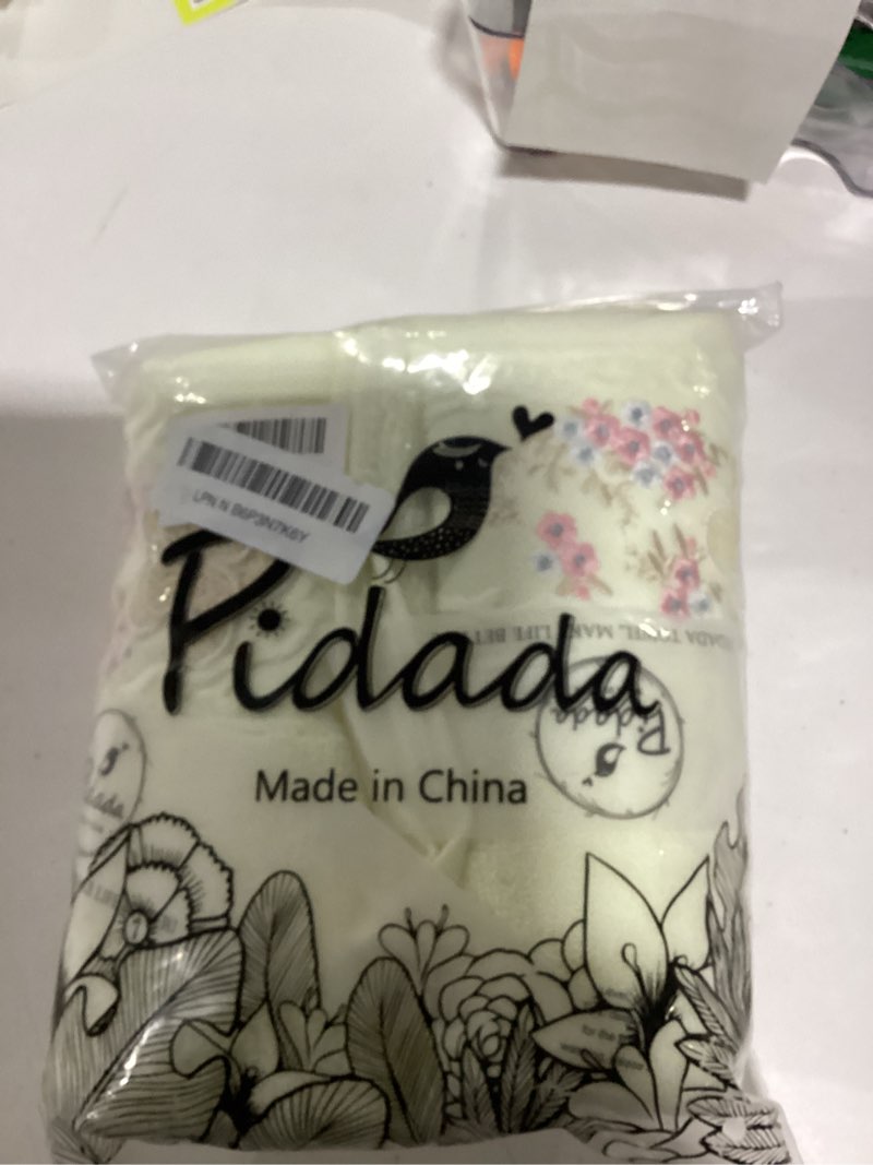 Condition photo showing Good Condition for pidada hand towels set of 2 embroidered floral pattern 100% cotton absorbent soft decorative towel for bathroom (ivory) 2 ivory