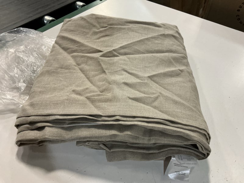 Condition photo showing Good Condition for european linen curtain, 48x84, dark flax