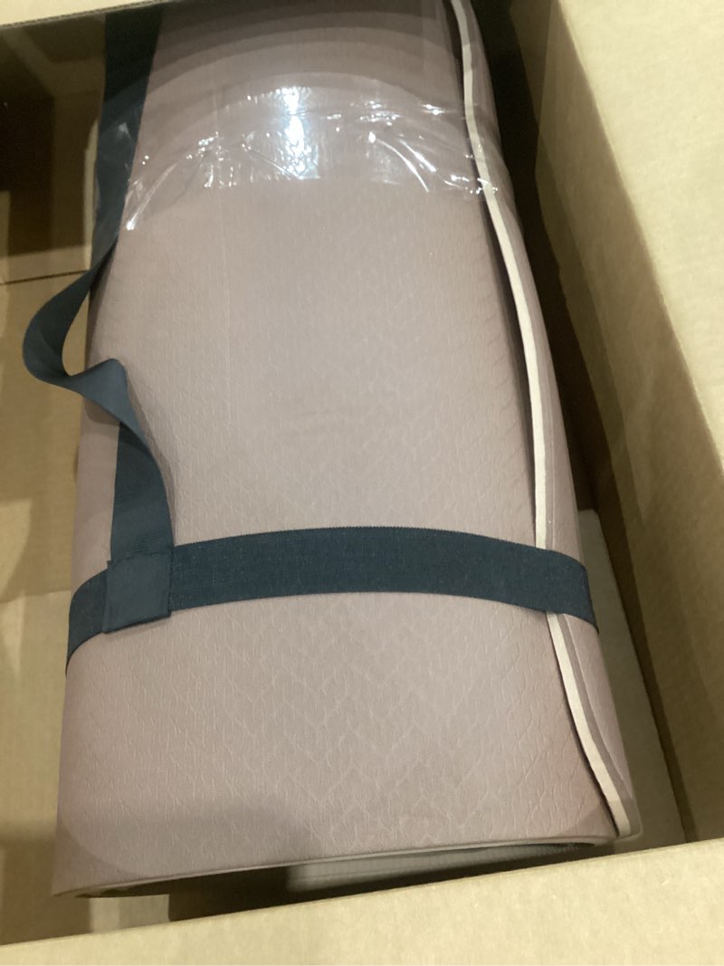 Condition photo showing Good Condition for yoga mat non slip anti-tear,extra thick-2/5 inch?10mm?high resiliency professional poe yoga mats for women men kids,72"x24"inch,workout, yoga, pilates and floor exercise, with carrier strap 72"x24"x10mm brown+apricot