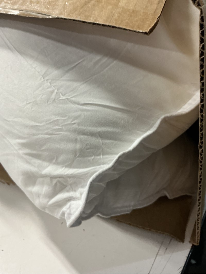 Condition photo showing Good Condition for Amazon Basics Down Alternative Bed Pillow, Medium Density for Back and Side Sleepers, Queen - Pack of 2, White, 30 in L x 20 in W Queen - Pack of 2 Medium Pillow