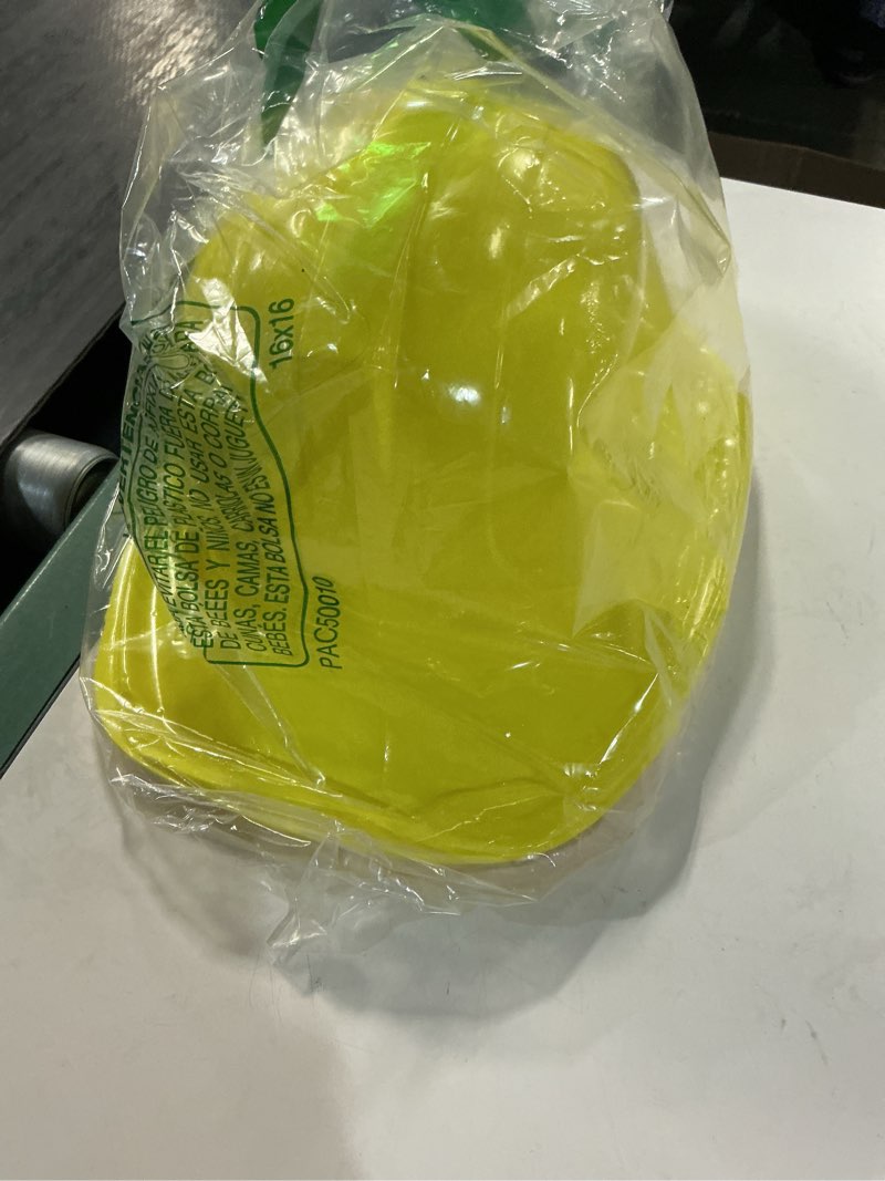Condition photo showing Good Condition for plastic adult size construction helmets hats (12 per package)