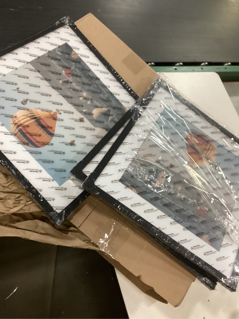 Condition photo showing Good Condition for JCJMY 18x18 Picture Frame Set of 3 Black with 14x14 Mat, Display Photo 14x14 with Mat or 18 x 18 Wit