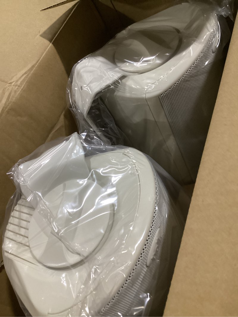 Condition photo showing New/Like New for polk audio atrium 4 outdoor speakers with powerful bass (pair, white), all-weather durability, broad sound coverage, speed-lock mounting system white 2 speakers atrium 4