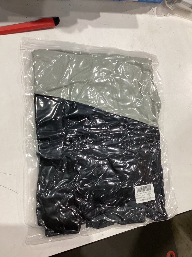 Condition photo showing New/Like New for CHICGAL Sweatshirt for Women Long Sleeve Shirts Crewneck Color Block Loose Fit Pullover Fall Tops Large Black Gray Charcoal