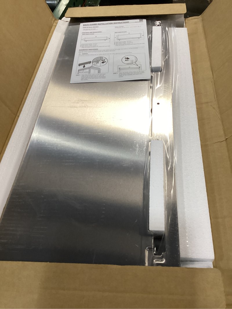Condition photo showing Good Condition for Samsung Slide-In Range 9" Backguard, Stainless Steel, NX-AB5900RS/AA