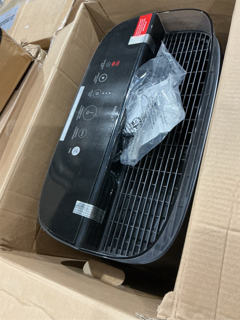 Condition photo showing Good Condition for honeywell hepa air purifier for home, 2423 ft² rooms in 1 hour, air quality monitor, auto mode, reduces allergens, dust, pollen, pet dander, odors, smoke, black, hpa5300b 2400 sq. ft