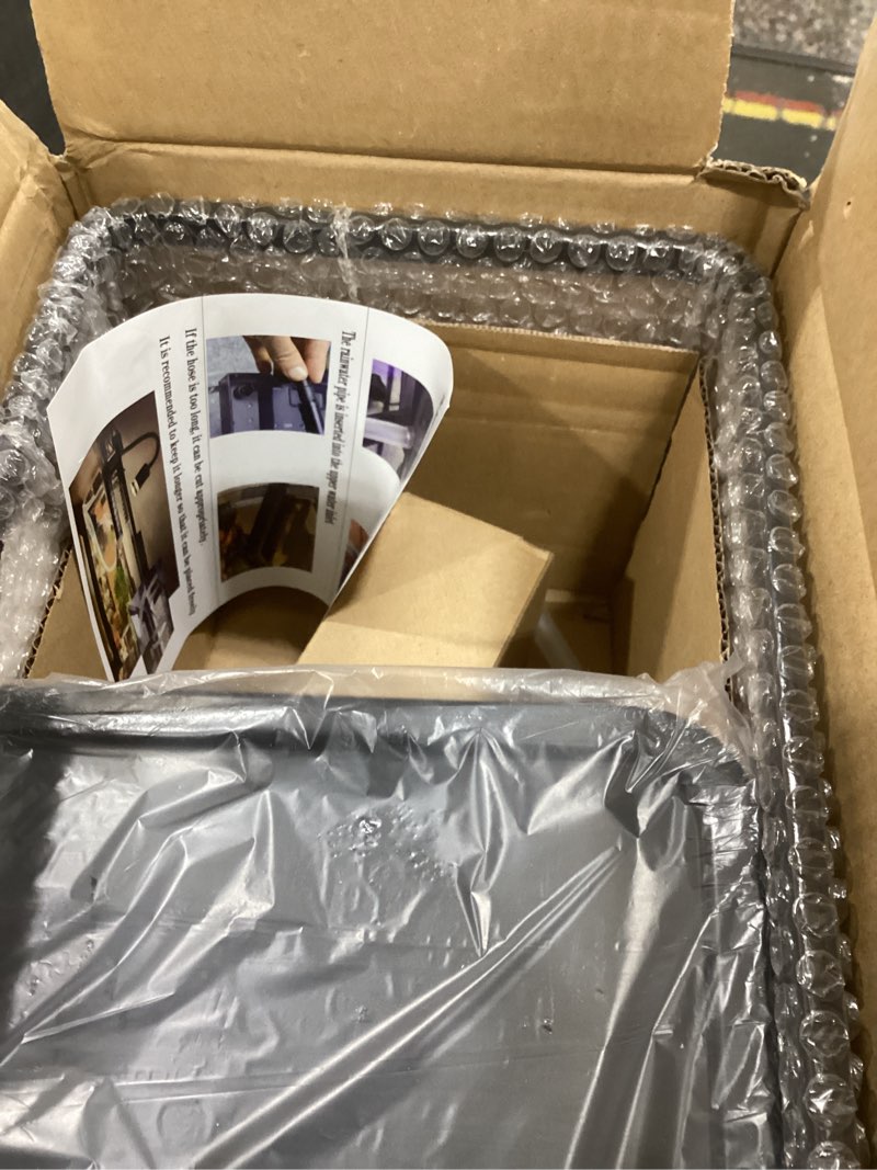 Condition photo showing As Is for (Tank + Light +Pump + Filter Balls) Turtle Tank Kit, Turtle Tank Starter Kit,Bottom Drainage, Multi-Function Areas for Turtles, Crabs,Fishes, Amphibians,Reptiles. (15.75 x 8.64 x 8.64 Inch) M+Light+Pump+Filter Balls