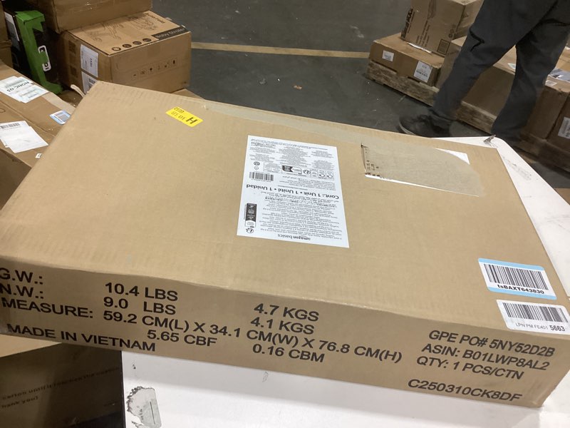 Condition photo showing Good Condition for Amazon Basics 3-Shelf Adjustable Heavy Duty Steel Wire Rack Storage Shelving Organizer for Kitchen, Garage, 23.2" L x 13.4" W x 30" H, Black 3-Shelf Narrow Black