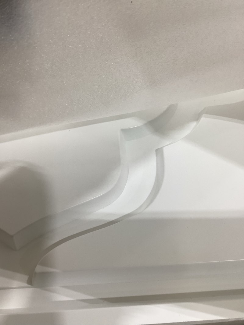 Condition photo showing New/Like New for 24 pcs 2x2 ft floral diamond grid decorative ceiling tiles, 24x24 inch 3d modern minimalist ceiling panels, pvc waterproof cuttable material ideal for living room bedroom cover 96 sq.ft white flower diamond grid