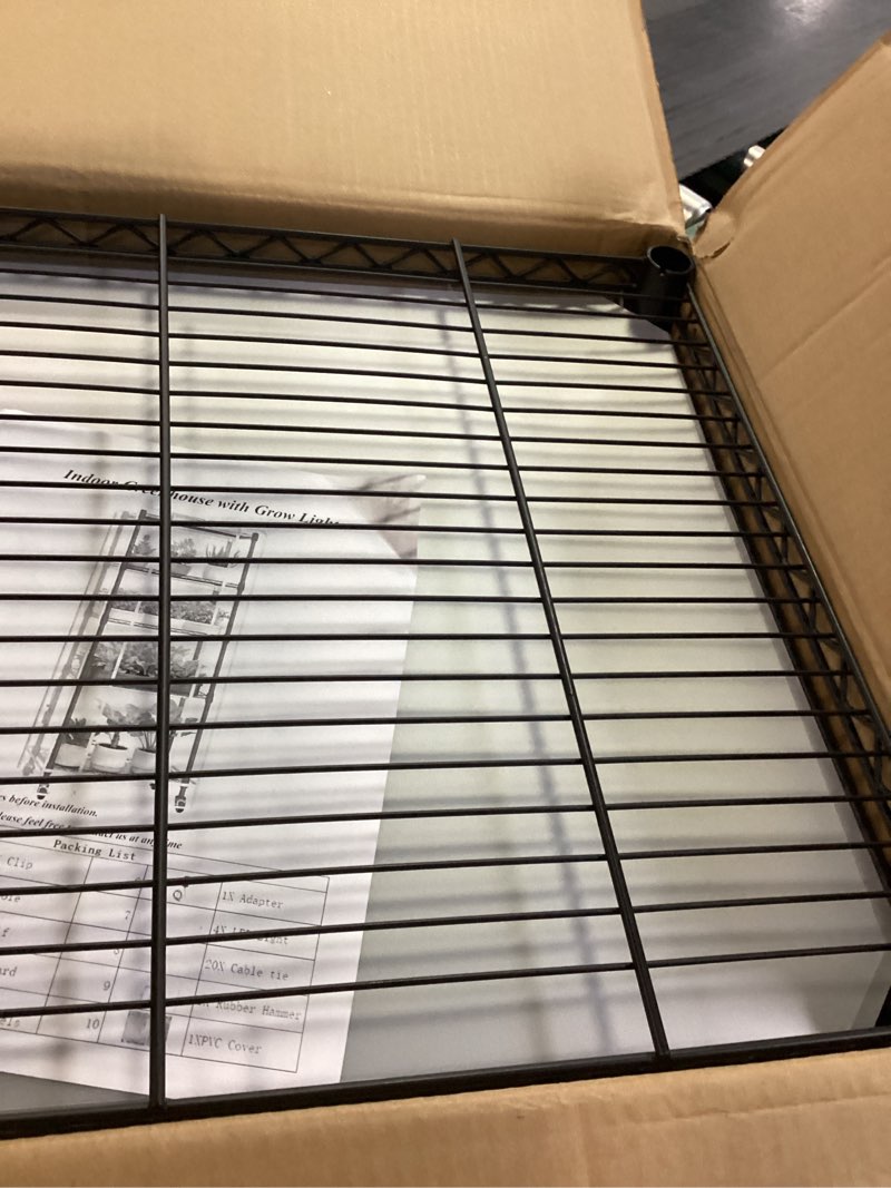 Condition photo showing Good Condition for Kweetle Indoor Greenhouse with Grow Light, 5 Tier Mini Greenhouse, Full Spectrum Grow Light with Tim