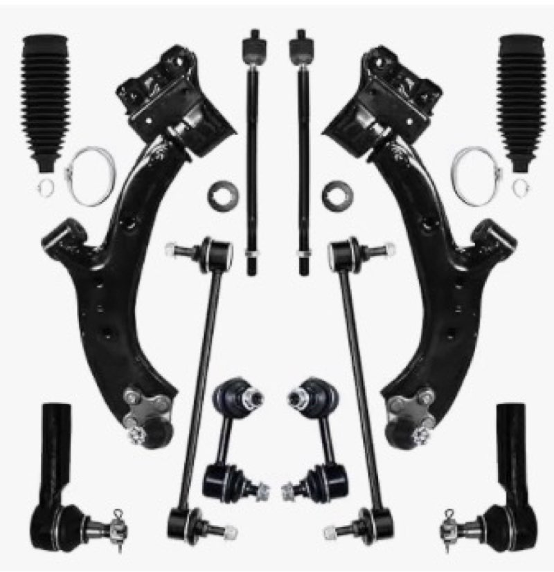Cplbrb 12Pcs Suspension Kit Compatible With 2007 2008 2009 2010 2011 Honda CR-V Control Arm with Fro