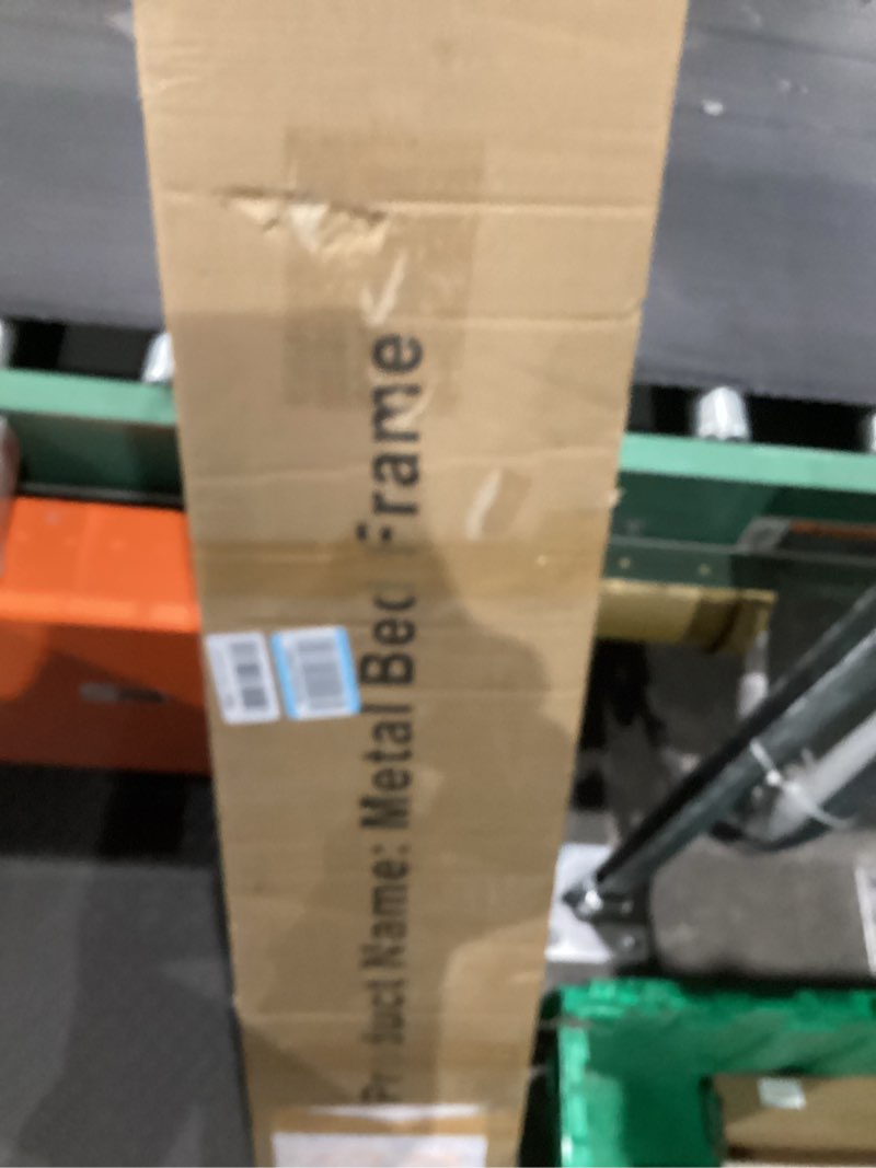 Condition photo showing As Is for CLIBFENG 14 Inch Classic Metal Platform Bed Frame-Full Size Bed Frame with Headboard,Steel Slats Support-LED Bed Frame with USB Charging Station,Under Bed Storage,No Box Spring Needed,Noise Free Full Black