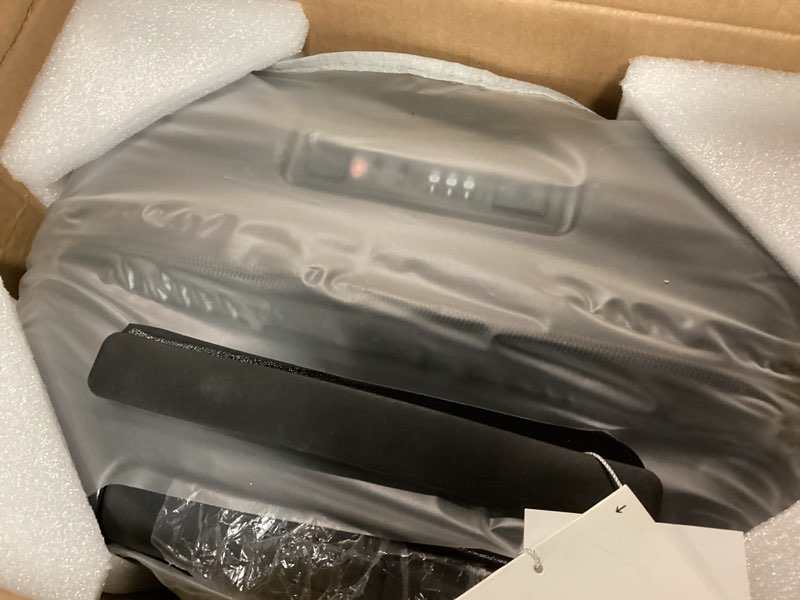 Condition photo showing Good Condition for 24 Inch Expandable Luggage Check In - Front Pocket Hardside Travel Suitcase Unbreakable -with Cup Holder,USB Charge,Side Pothook, 360°Spinner Wheels, TSA Lock, Black Black 24 Inch-EXT