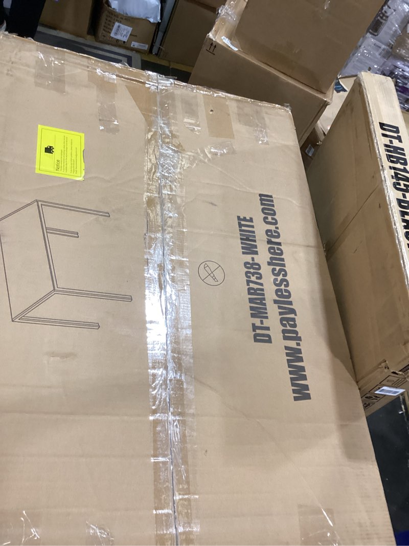 Condition photo showing New/Like New for FDW Dining Table Set Dining Room Table Set for Small Spaces Kitchen Table and Chairs for 4 Table with Chairs Home Furniture Rectangular Modern (White Marble)