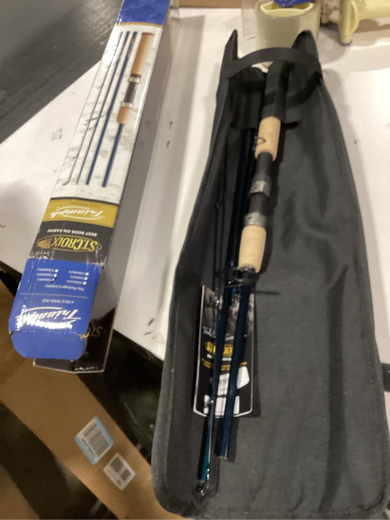 Condition photo showing Good Condition for St. Croix Rods Triumph Travel Spinning Rod, TSR Travel, Expertly Crafted, Premium Quality Spinning Rod 6'6" Medium/Fast 4 Pc. Deep Run Blue