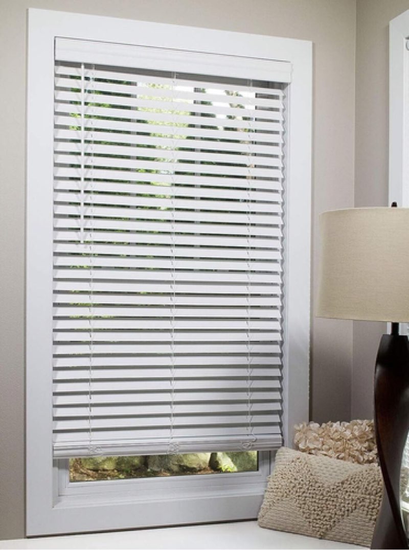 levolor 2.5in cordless white faux wood blinds window privacy room darkening m2e