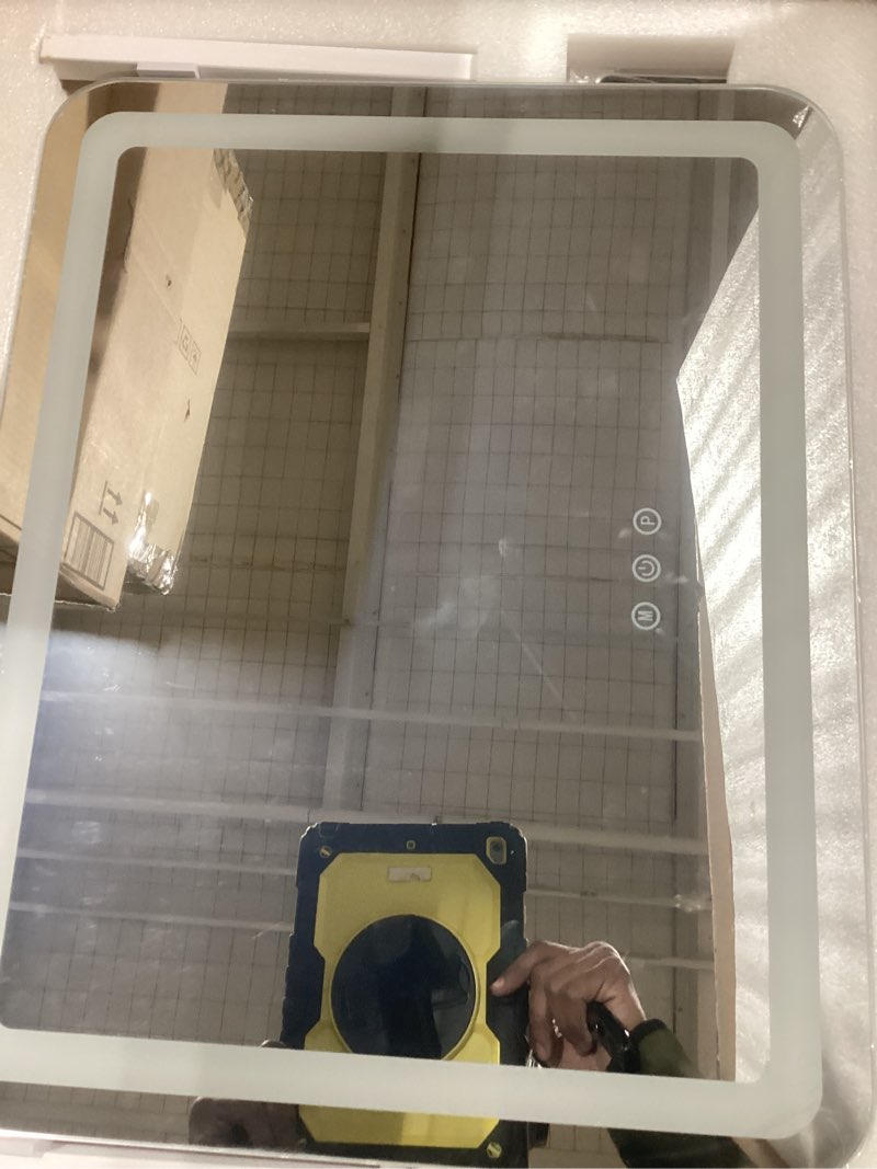 Condition photo showing Good Condition for FENNIO Vanity Mirror with Lights 22''x17'' Makeup Mirror with Lights,Vanity Mirror Touch Screen with 3-Color Lighting,Dimmable,for Vanity Desk Tabletop White 22"L x 17"W