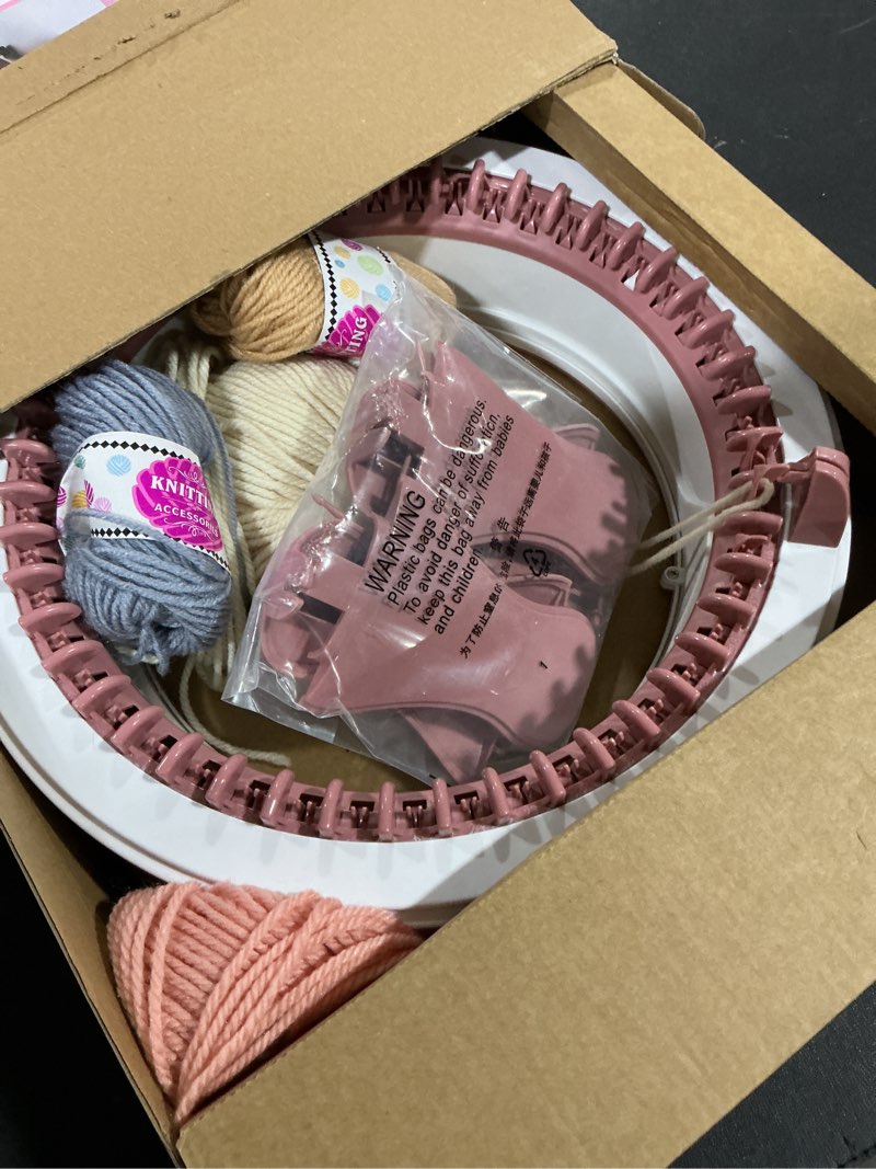 Condition photo showing Good Condition for BZVV SENTRO Knitting Machine, 48 Needles Smart Knitting Crochet Machine with Row Counter for Adults and Beginners, Weaving Loom Machine Kit for Christmas New Year Gifts (Pink) Pink - 48 Needles (NEW GIFT BOX)