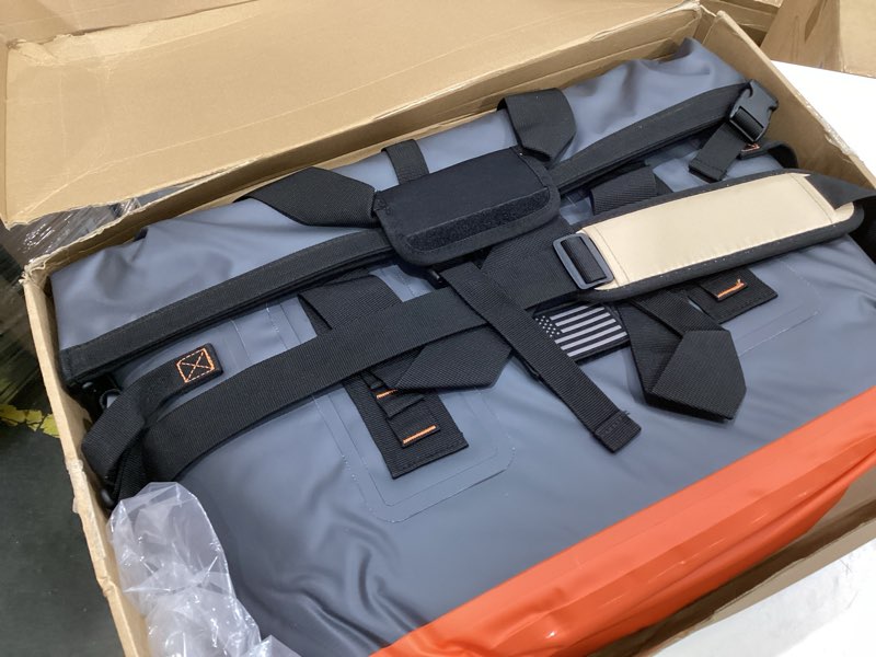 Condition photo showing New/Like New for 40 can soft cooler bag - insulated leak-proof large cooler bag with roll-top waterproof seal | portable ice chest for camping, beach, travel, picnics | 24hr cold retention 40 can bag dark grey
