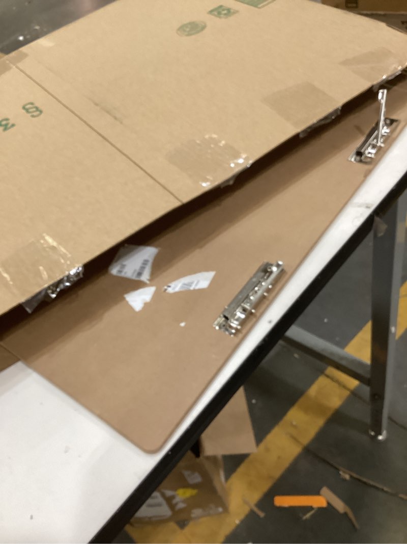 Condition photo showing As Is for officemate artist sketch board with handle, portable drawing board, tempered hardboard surface with dual clips & rubber band, art board for studio, classroom & field use, 23? x 26? (83099) large
