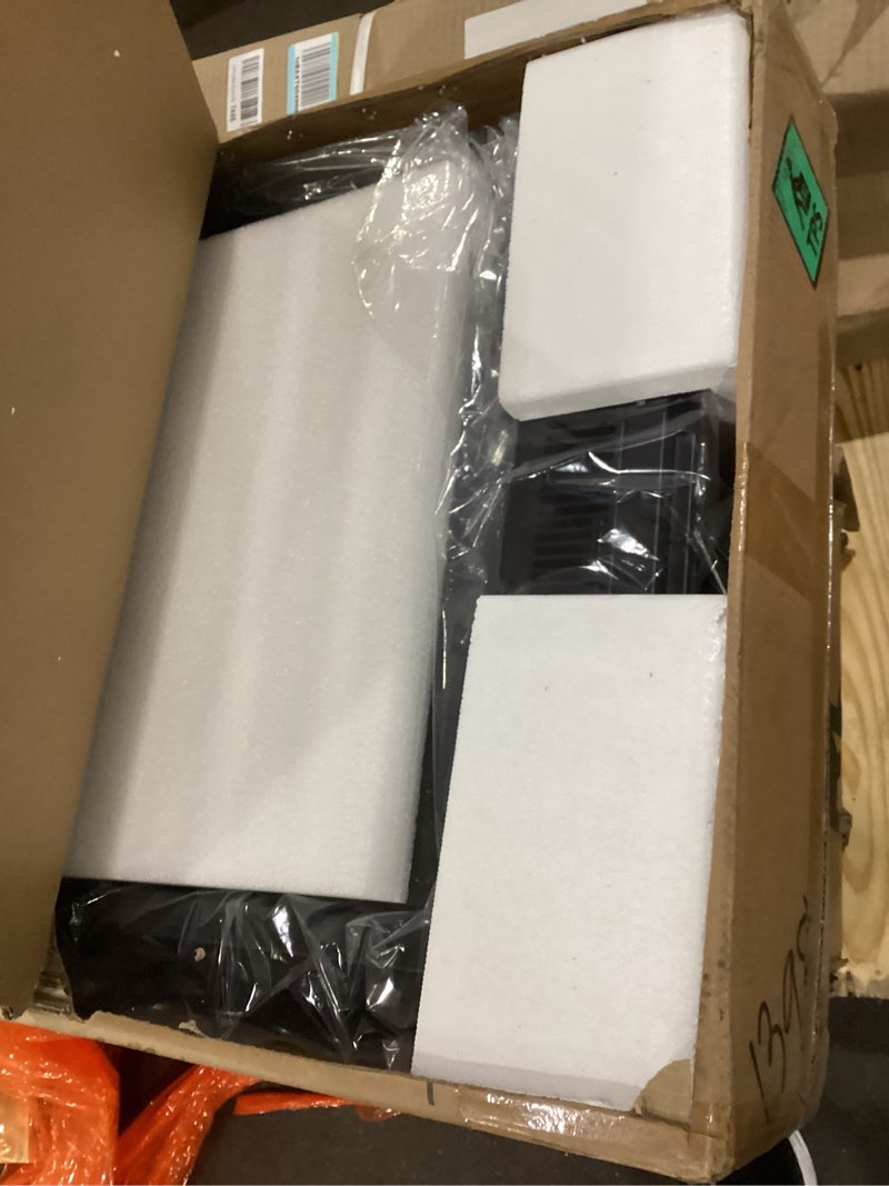 Condition photo showing As Is for INSERT ONLY  43” Electric Fireplace Mantel Freestanding Electric Fireplace, Remote Control, Adjustable Led Flame, 750W/1500W Black Black 43''