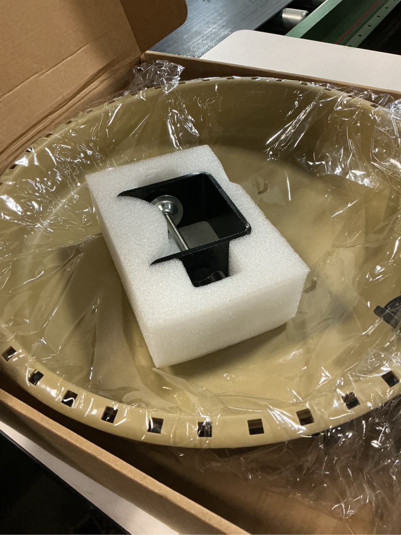 Condition photo showing New/Like New for 14.7" Large Heated Bird Bath for Outdoors for Winter, 75w Deck Mounted Heated Bird Bath with Thermostatically Controlled, 1.67 Gallon Railing Birdbath Birds Feeder for Outdoor Garden Yard Patio Lawn