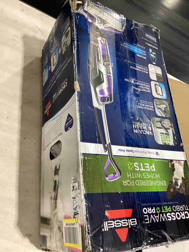 Condition photo showing Good Condition for *not tested* bissell crosswave pet pro all in one wet dry vacuum cleaner and mop for hard floors and area rugs, purple, 2306a